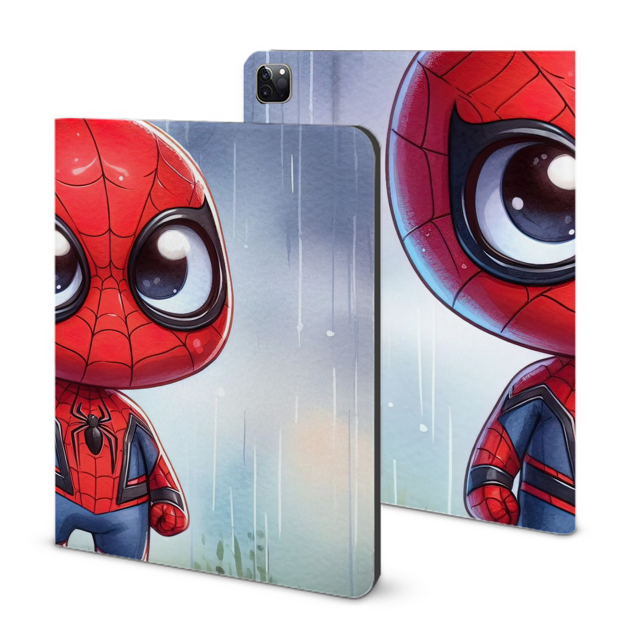 （画像用） Spider Man スパイダーマン IPad ケース ブック型 PUレザー TPU 耐衝撃 軽量 薄型 ペン収納なし 全面保護 IPad 各モデル対応